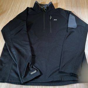 Koppen 1/4 quarter zip polyester jacket pull-on, black, men’s